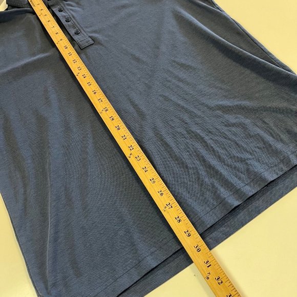 Travis Matthew Pima Cotton Poly Solid Navy Golf Polo Shirt 4 Button Mens Size XL - Picture 7 of 8